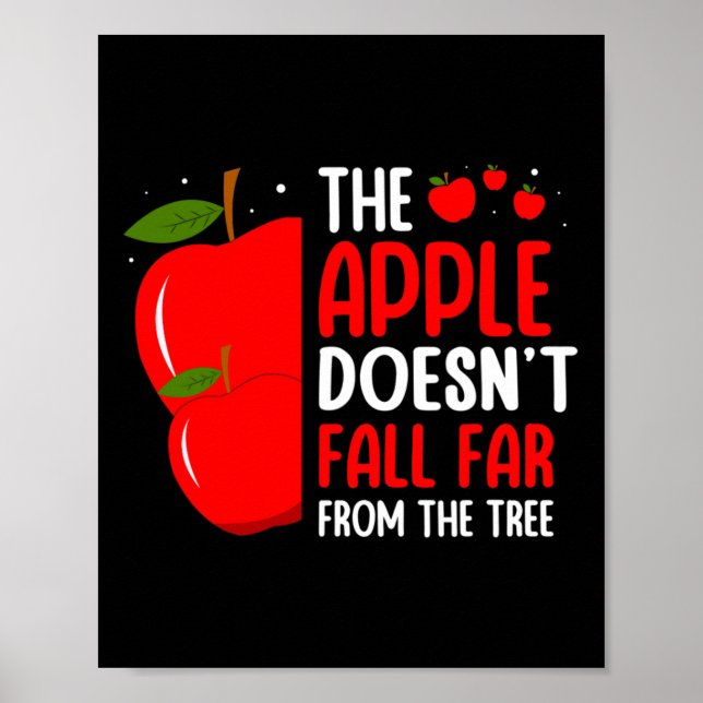 Der Apfel fällt nicht weit vom Baumapfel-Bild Poster (Vorne)