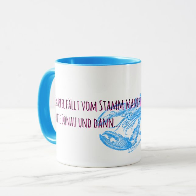 Der Apfel / German Mug Tasse (Vorderseite Links)