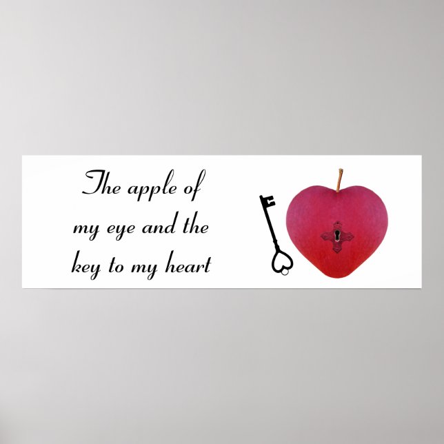 Der Apfel meines Auges und der Schlüssel zu meinem Poster (Vorne)