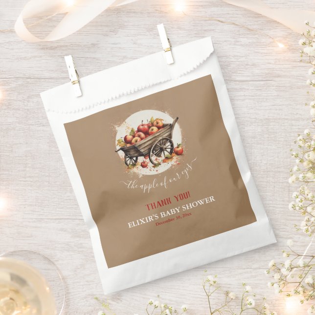 Der Apfel unserer Augenbabydusche Geschenktütchen (Ausgeschnitten)