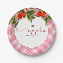 Der Apfel unserer Augenbabydusche Pappteller