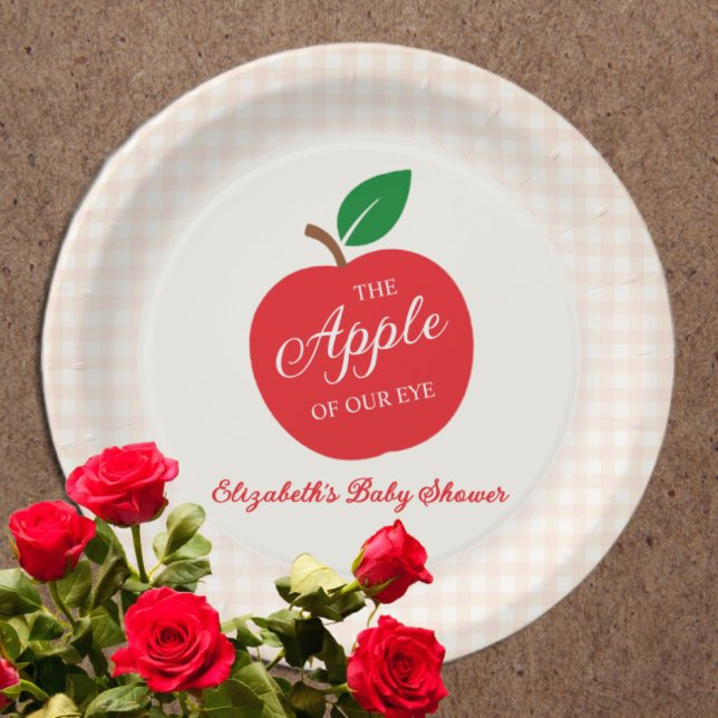 Der Apfel unserer Augenbabydusche Pappteller (Von Creator hochgeladen)