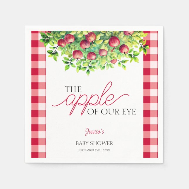 Der Apfel unserer Baby-Dusche aus dem Auge Ernteda Serviette (Vorderseite)