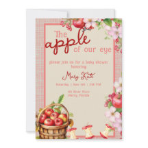 Der Apfel unserer Baby-Dusche Einladung