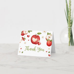 Der Apfel unserer Babydusche Dankeskarte