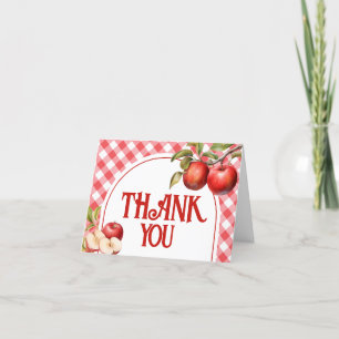 Der Apfel unserer Babydusche Dankeskarte