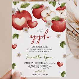 Der Apfel unserer Babydusche Einladung