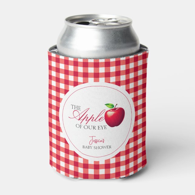 Der Apfel unserer Babydusche im Augenfall Dosenkühler (Kanne Vorderseite)