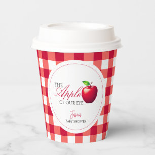 Der Apfel unserer Babydusche im Augenfall Pappbecher