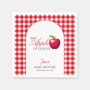 Der Apfel unserer Babydusche im Augenfall Serviette