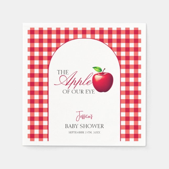 Der Apfel unserer Babydusche im Augenfall Serviette (Vorderseite)