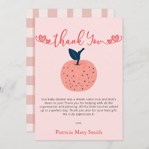 Der Apfel unserer Eye Fall Baby Dusche Dankeskarte