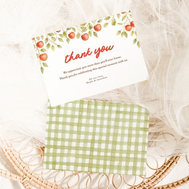 Der Apfel unserer Herbst-Herbstdusche Dankeskarte (Von Creator hochgeladen)