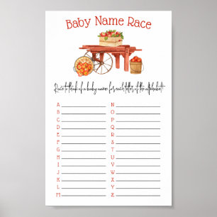 Der Apfel unseres Baby Name Race Duschspiels Poster