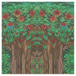 Der Apfelbaum in Mixed-Media Stoff