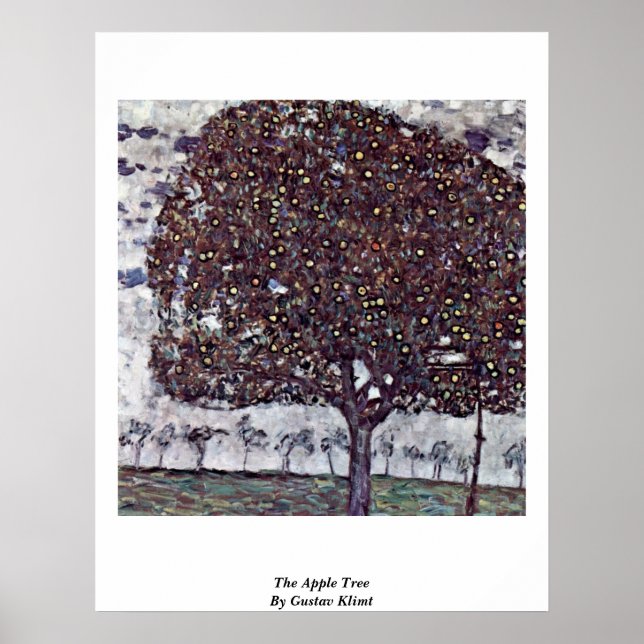 Der Apfelbaum von Gustav Klimt Poster (Vorne)
