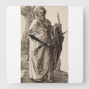 Der Apostel Bartholomäus Fine Art Quadratische Wanduhr
