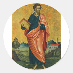 Der Apostel Bartholomäus Fine Art Runder Aufkleber