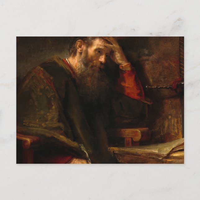 Der Apostel Paul, 1657 von Rembrandt van Rijn Postkarte (Vorderseite)