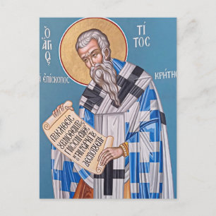 Der Apostel Titus von den Siebzig Orthodoxes Ikon  Postkarte