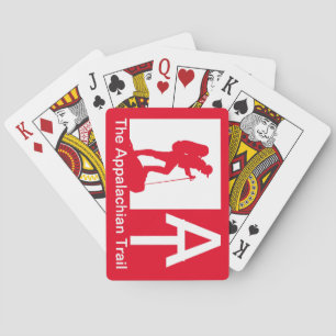 Der Appalachen-Pfad, der Karten spielt Spielkarten