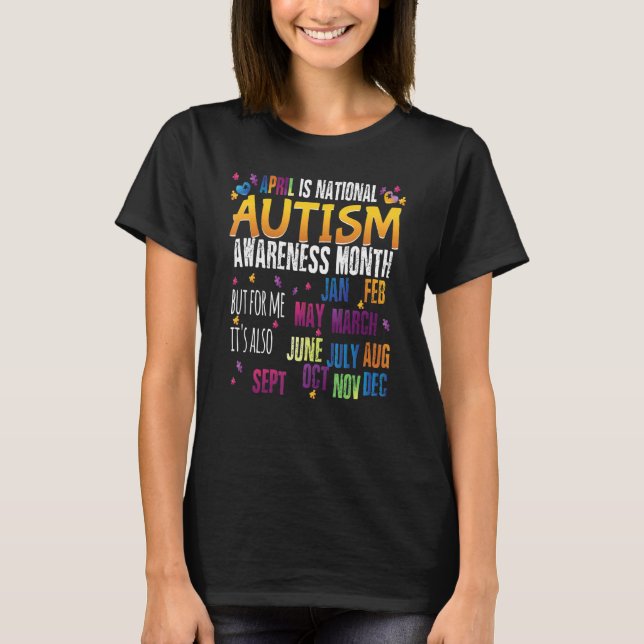 Der April ist ein Monat des nationalen Autismus-Be T-Shirt (Vorderseite)