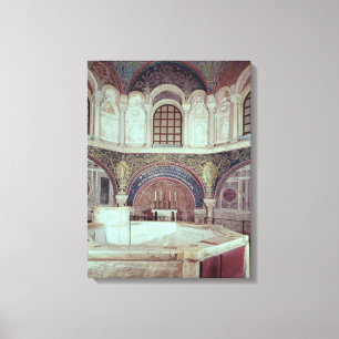 Der Apse mit dem baptismal Schriftart Leinwanddruck