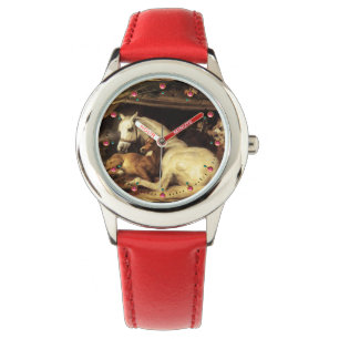 DER ARABISCHE ZELT MIT PFERDEN UND ANDEREN TIEREN ARMBANDUHR