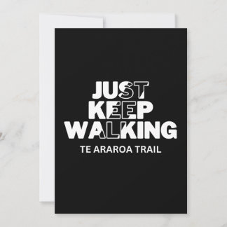 Der Araroa-Pfad "Just Behalt Walking" Black Card Feiertagskarte