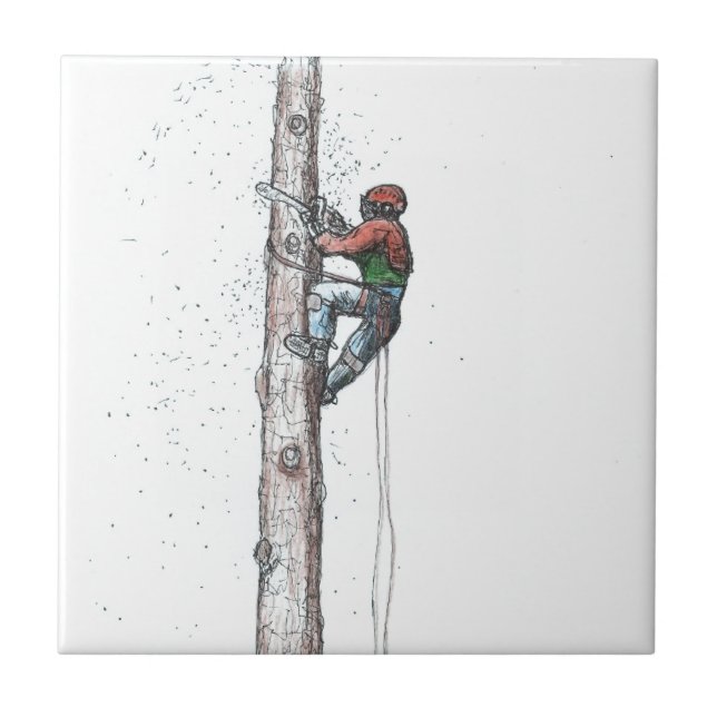 Der Arborist-Baumchirurg Fliese (Vorderseite)
