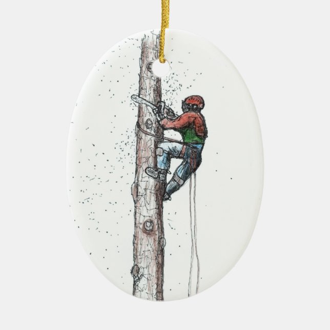 Der Arborist-Baumchirurg Keramikornament (Vorne)