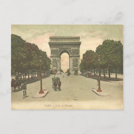 Der Arc de Triomphe de l'Étoile Vintage Postkarte. Postkarte