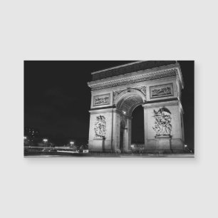 Der Arc de Triomphe nachts in Paris Magnetkarte