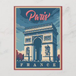 Der Arc de Triomphe Vintage Postkarte