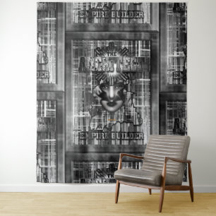 Der Architekt_Empire Builder Abstrakte digitale Ku Wandteppich