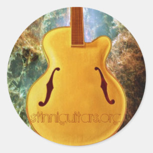 Der Archtop Runder Aufkleber