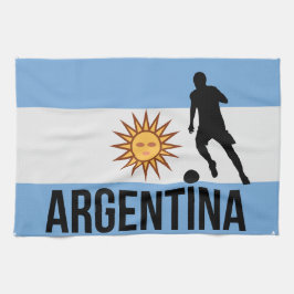 Der argentinische Flag-Fußballspieler verwendet Pu Geschirrtuch