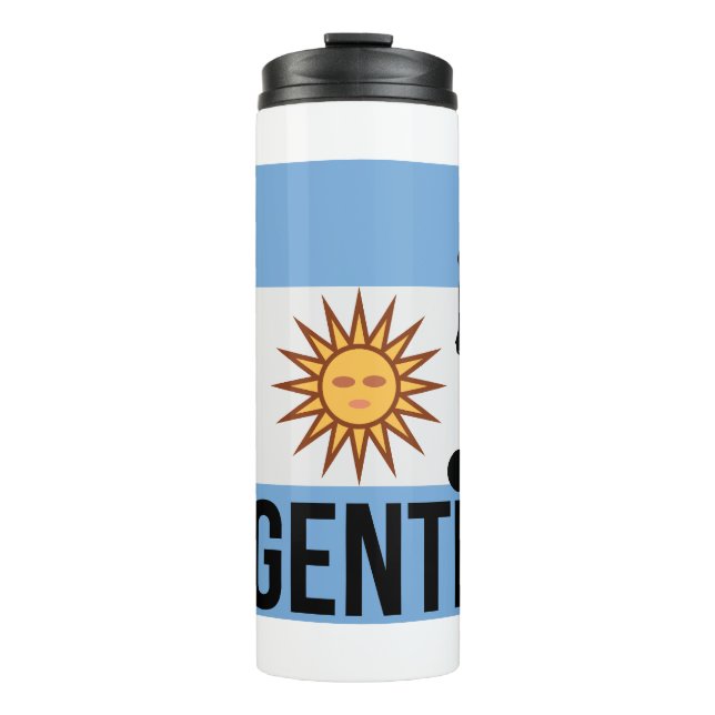 Der argentinische Flag-Fußballspieler verwendet Pu Thermosbecher (Vorderseite)