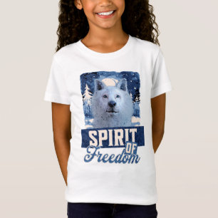 Der arktische Wolf Geist der Freiheit T-Shirt
