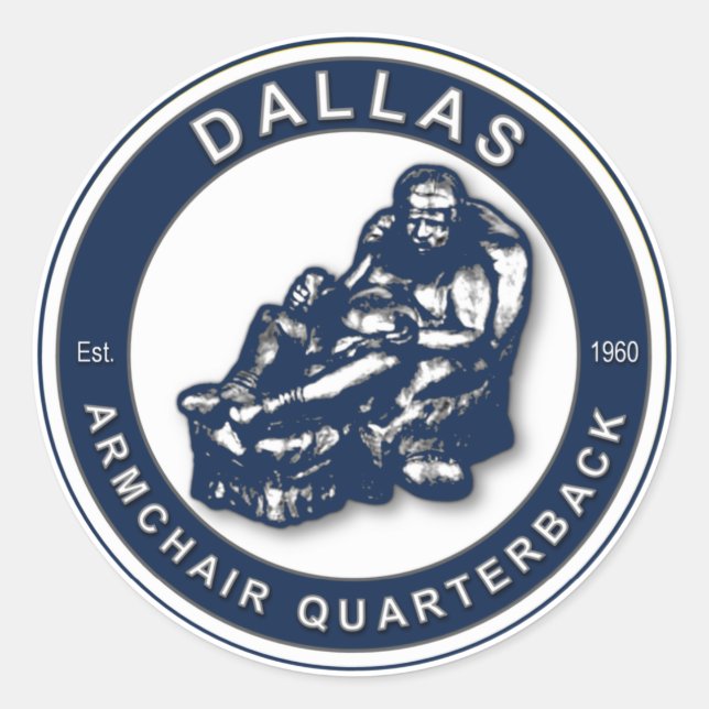 DER ARMSTUHL QB - Dallas Runder Aufkleber (Vorderseite)