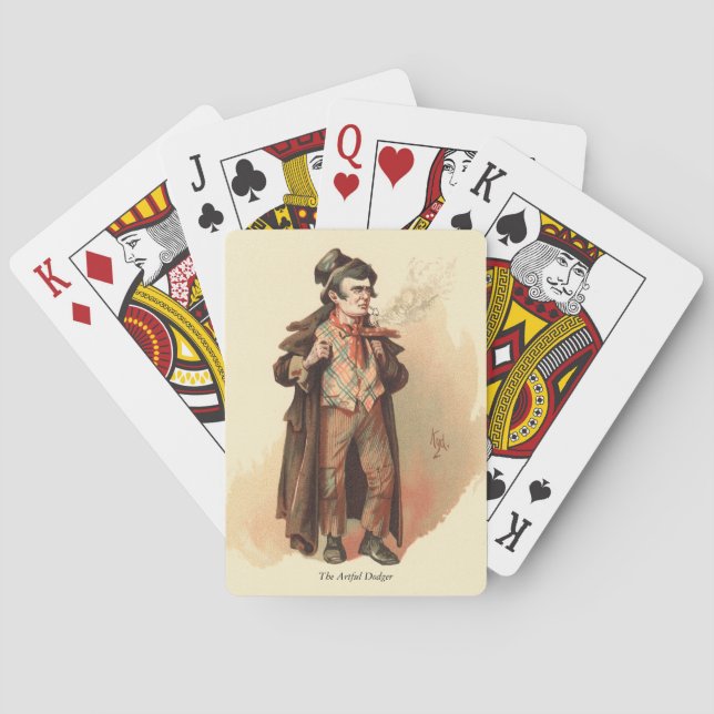 Der Artful Dodger von Kyd, Dickens' Oliver Drehung Spielkarten (Rückseite)