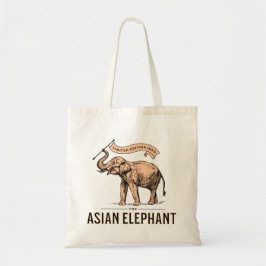 Der asiatische Elefant Tragetasche