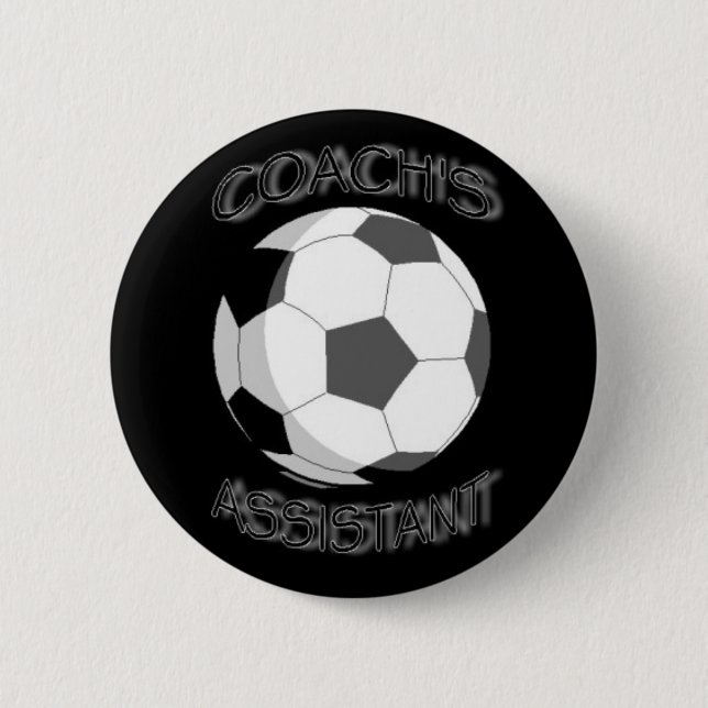 der Assistent des Fußballtrainers Button (Vorderseite)