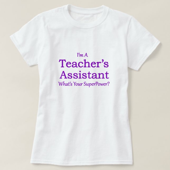 Der Assistent des Lehrers T-Shirt (Design vorne)