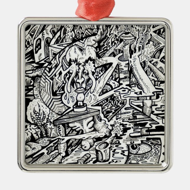 Der Assistent oder eine freigegebene Konfiguration Ornament Aus Metall (Vorne)