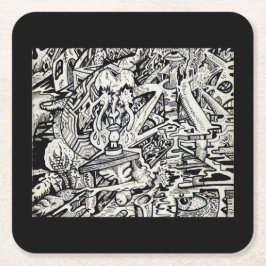 Der Assistent oder eine freigegebene Konfiguration Rechteckiger Pappuntersetzer