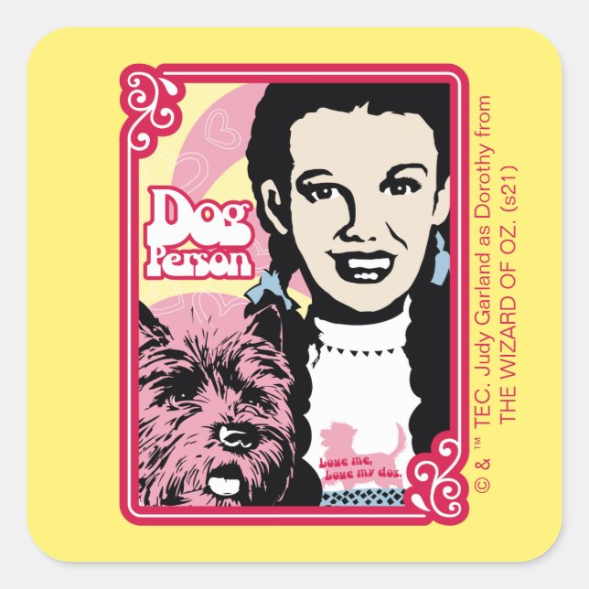 Der Assistent von OZ™ | Dorothy™ & Toto™ - Hundepe Quadratischer Aufkleber (Vorderseite)