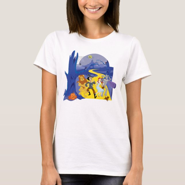 Der Assistent von OZ™ | Halloween Spuk Forest T-Shirt (Vorderseite)