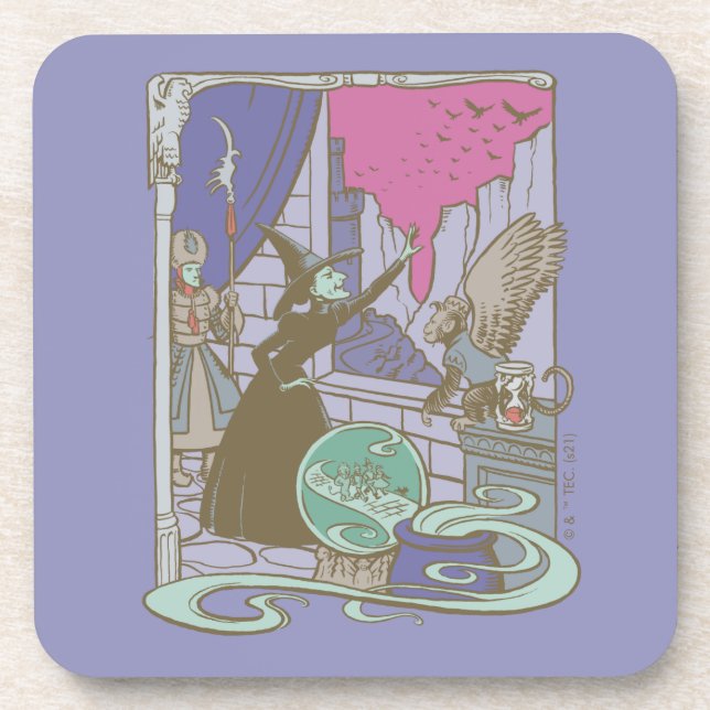 Der Assistent von OZ™ | Storybook Wicked Witz™ Getränkeuntersetzer (Vorderseite)