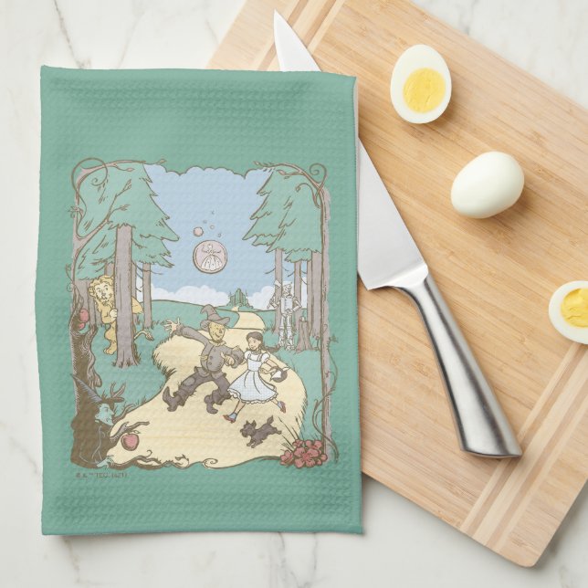 Der Assistent von OZ™ | Storybook Yellow Bridge Ro Geschirrtuch (Viertel Falte)